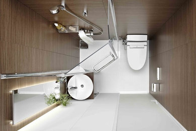 京都にあるコンテンポラリースタイルのおしゃれな浴室の写真