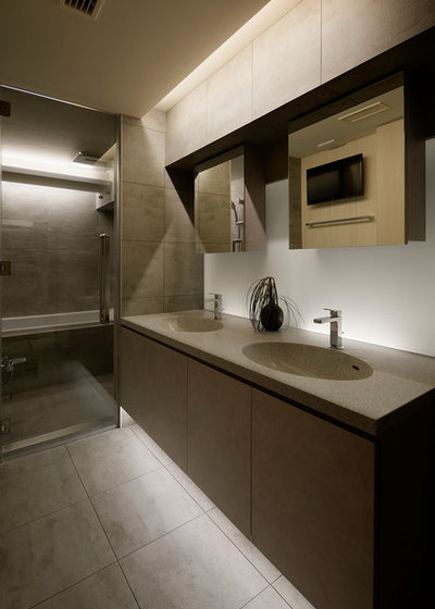 コンテンポラリー 浴室 by 株式会社 藤村デザインスタジオ 一級建築士事務所