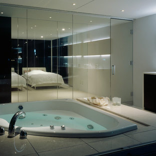 75+ Badezimmer mit Zementfliesen und Travertin Ideen & Bilder - August