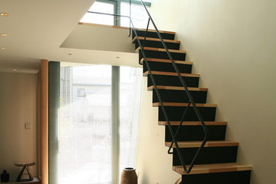 Inspiration for a modern staircase in Tokyo Suburbs.