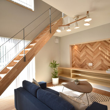 【リビング階段】家事がしやすいシンプルスタイルのお家