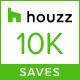 Houzz 10,000 saves award