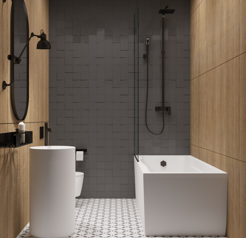 Современный интерьер двухуровневой квартиры 2