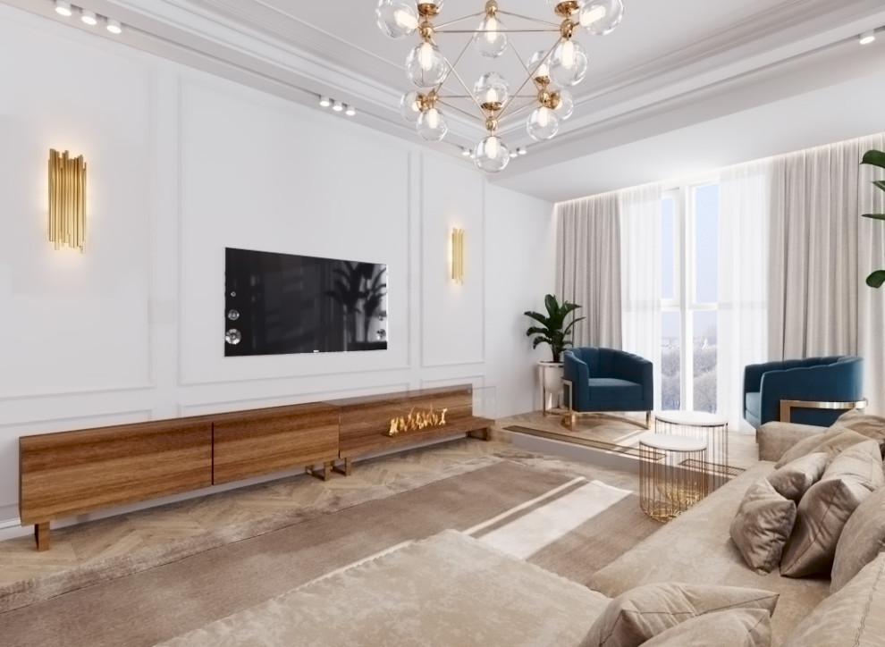 Гостиная в загородном доме