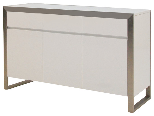 Moda 3 door dining buffet, high gloss white contemporary ... Sideboards ikea