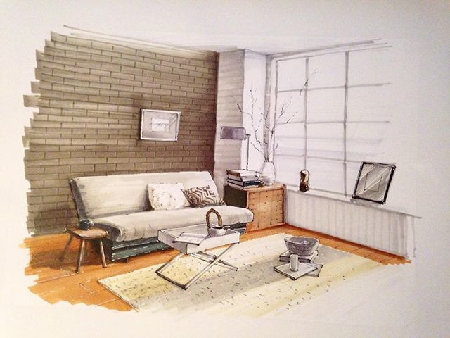 Эскизная подача интерьера для ивентеров, дизайнеров и архитекторов