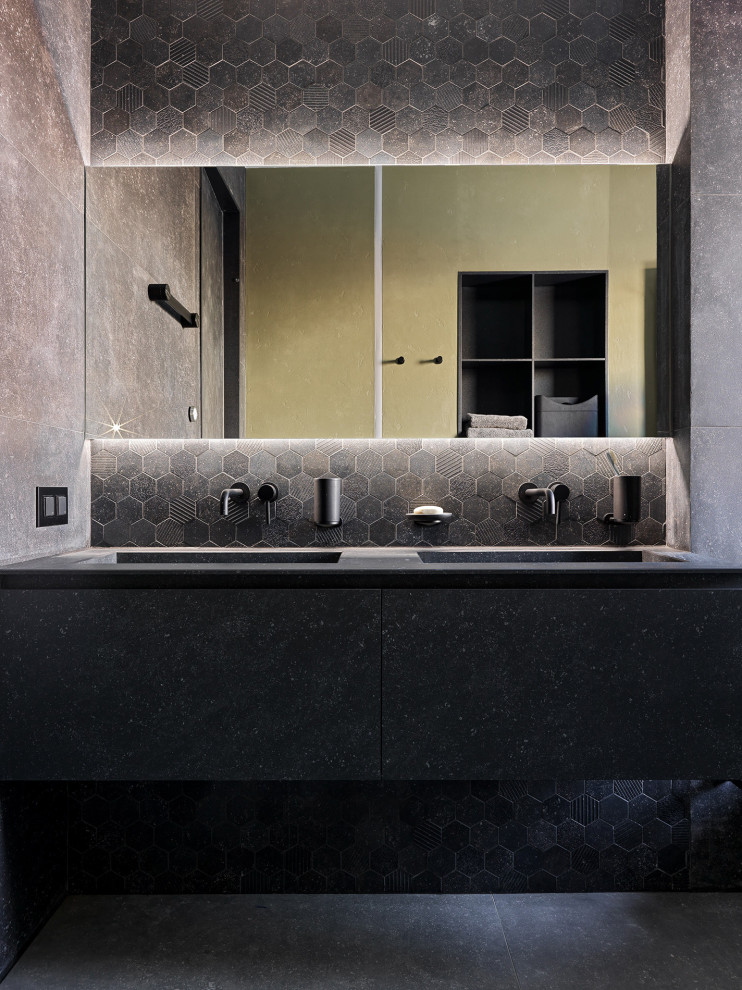 Apartment with grey shades in Saint-Petersburg