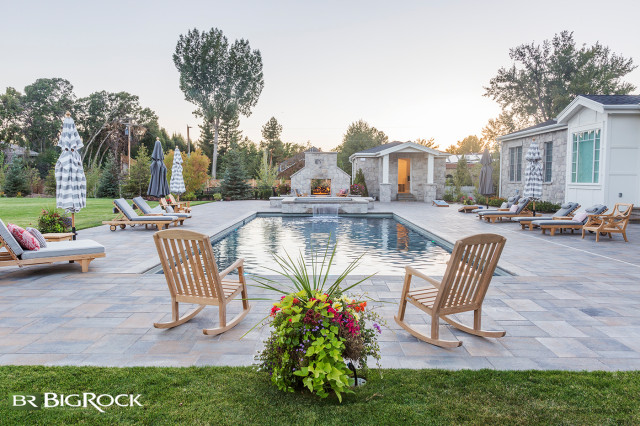 Luxury Backyard Pool american-traditional-swimming-pool