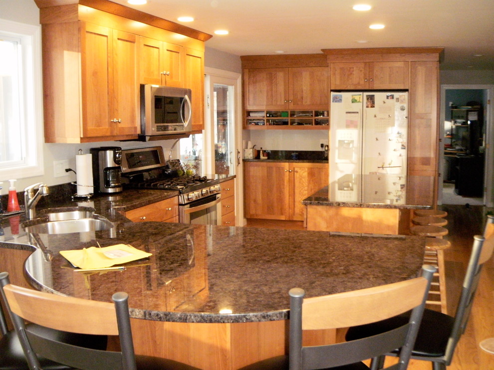 Photo of a transitional kitchen in Boston.