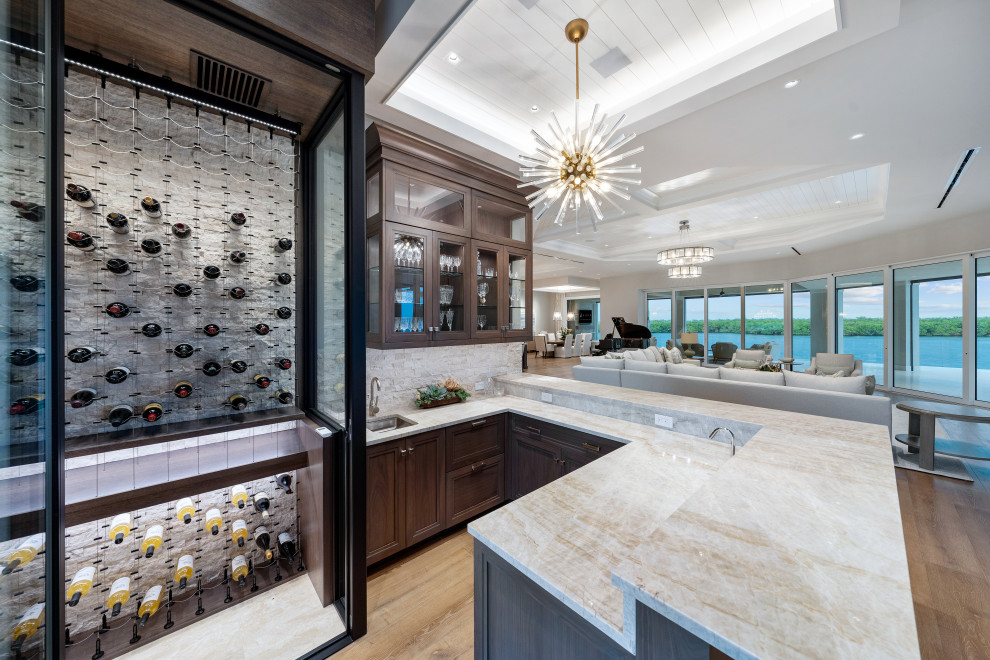 FMB Bayside Custom Home - Beach Style - Home Bar - Miami - by Alair ...