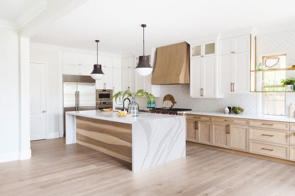 Example of a trendy kitchen design in San Diego
