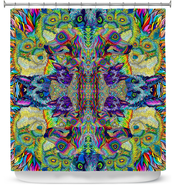 Dianoche Designs Shower Curtain By Rachel Brown Dogadelic Dianoche Designs Shower Curtain By Rachel Brown Dogadelic Contemporary Curtains