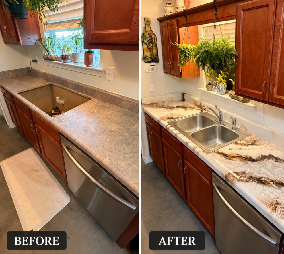The “Café Marble” Premium Kitchen Countertop Transformation