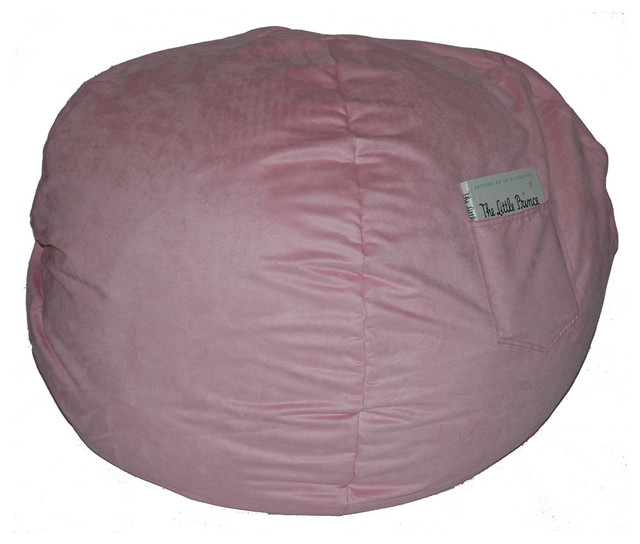 Fun Furnishings Micro Suede Large Bean Bag-Personalized in Pink