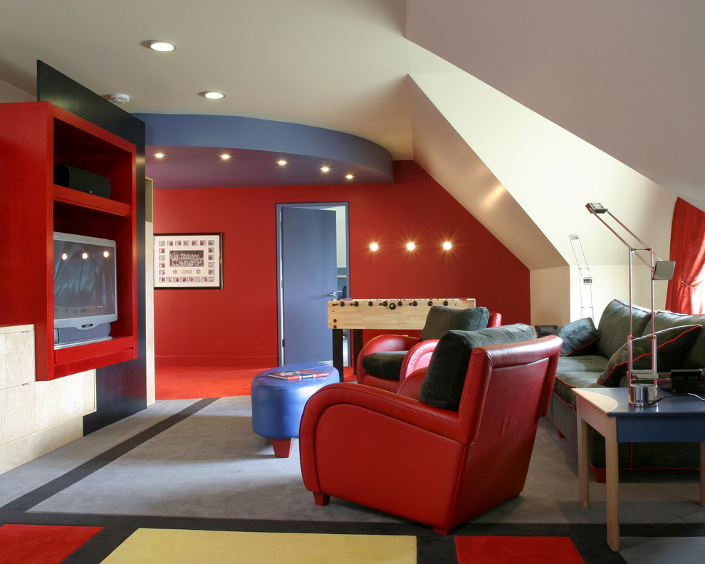 Design ideas for a contemporary kids' room in Montreal.