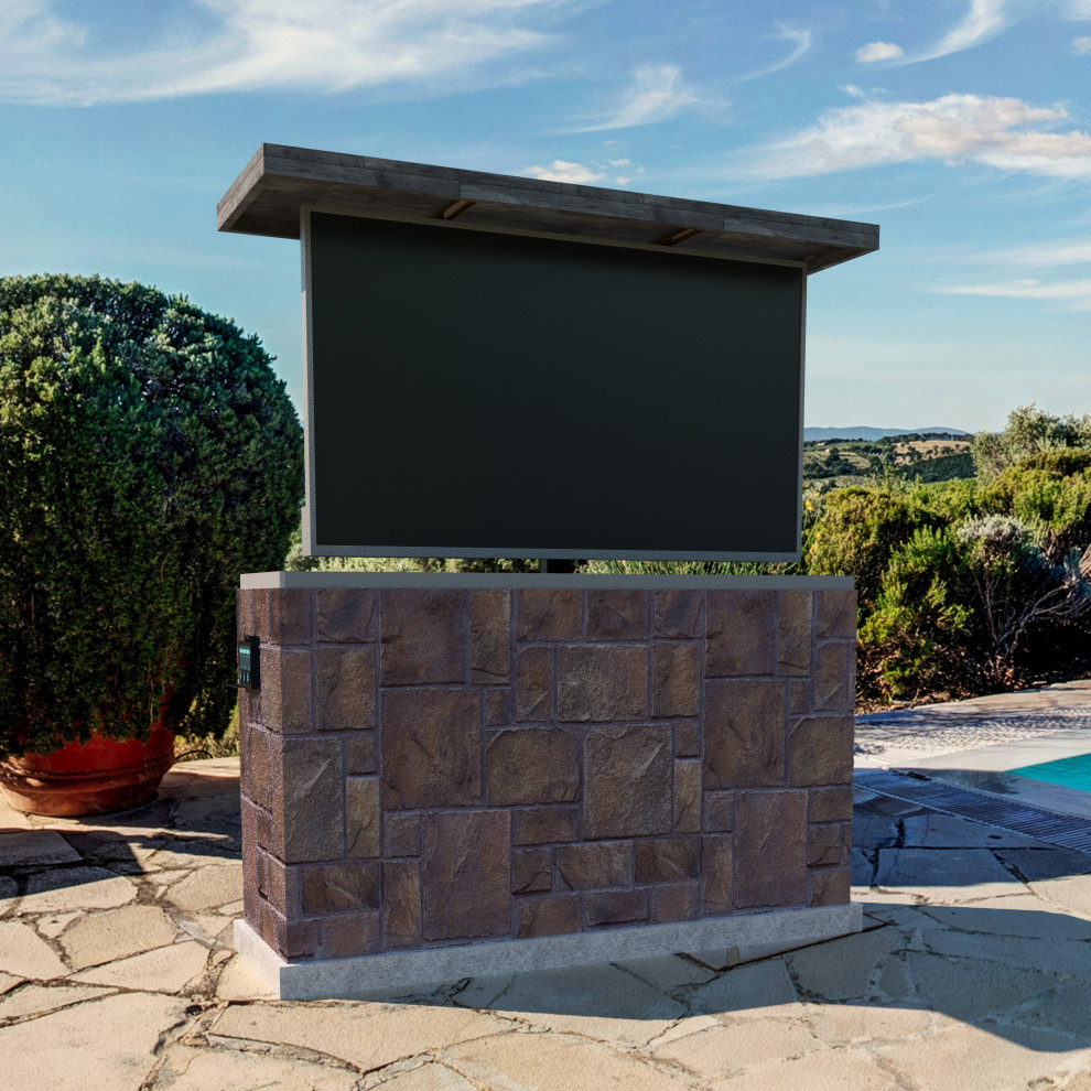 Outdoor TV lift cabinet - Industrial style