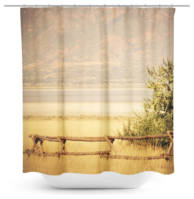 Rustic Fence Shower Curtain Modern Shower Curtains by Sylvia C. Photography