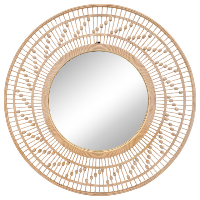 Sagebrook Home Bamboo Wall Mirror With Natural Finish 15751 Asian