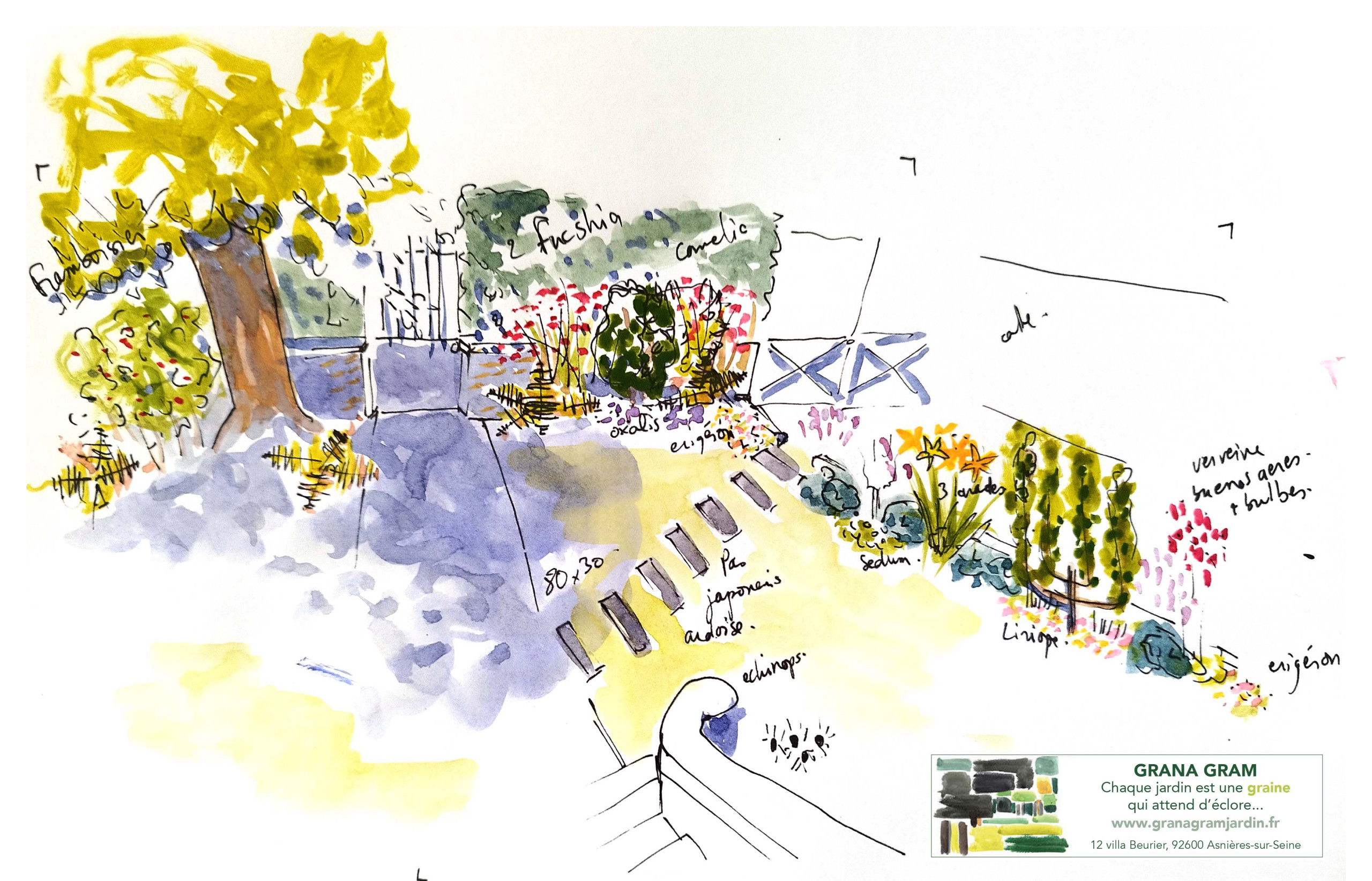 Conception - Jardin de ville de 50 m2