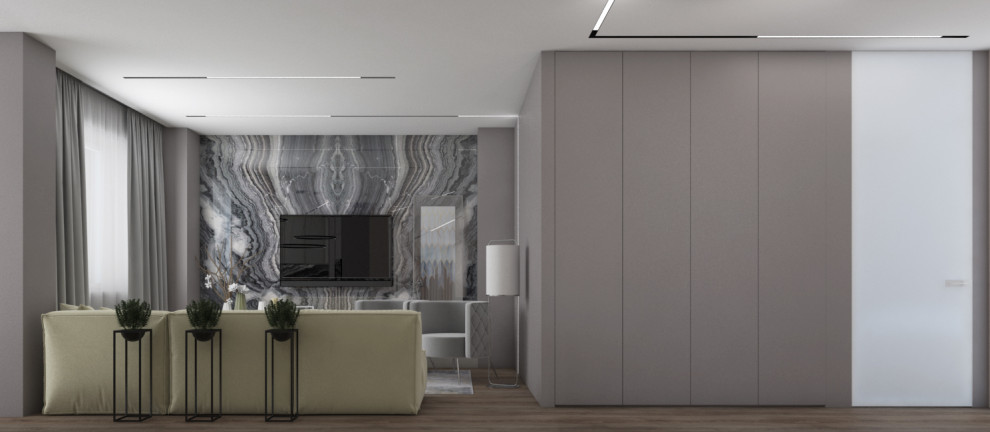 Оливковый в сером