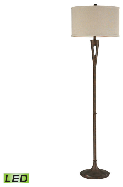 Wanorde Correspondentie Geheim 65" Martcliff Floor Lamp, Burnished Bronze - Transitional - Floor Lamps -  by HedgeApple | Houzz