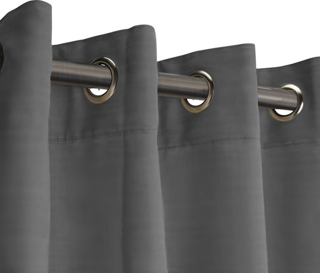 Muslin Tension Rod Room Divider Kit Contemporary Screens And Room Dividers by RoomDividersNow