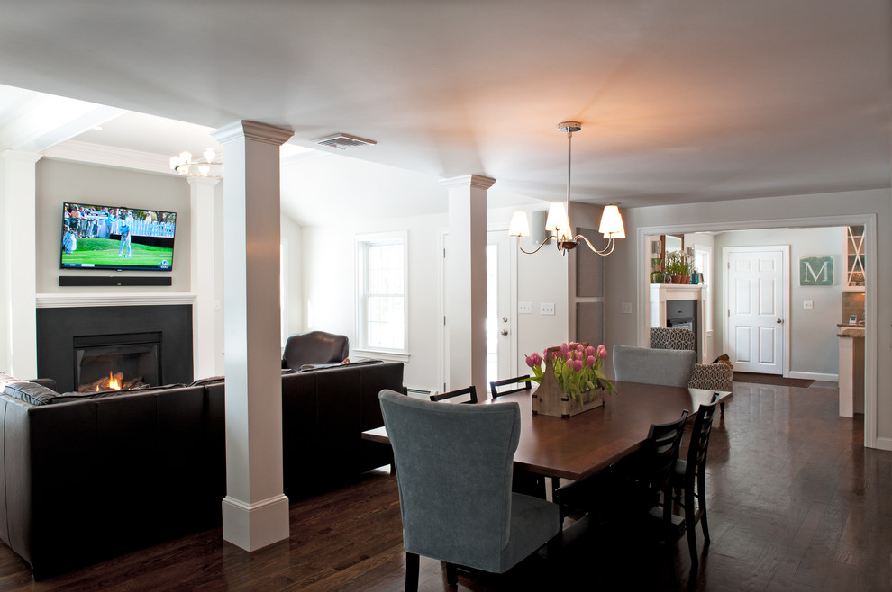 Transitional dining room photo in Boston