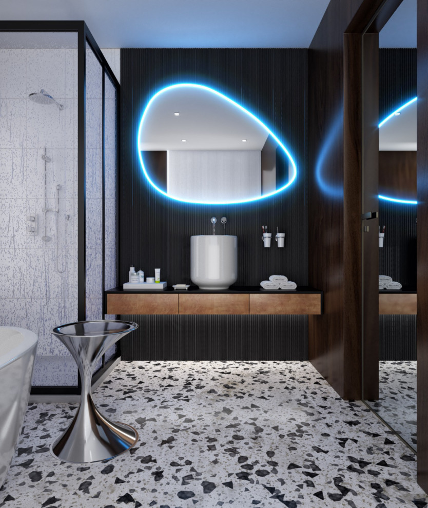 Modern Bath obscure shower