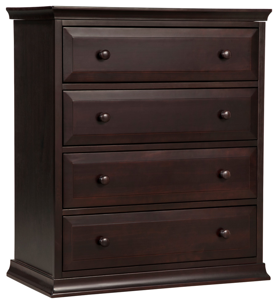 Da Vinci Signature 4 Drawer Tall Dresser In Dark Java