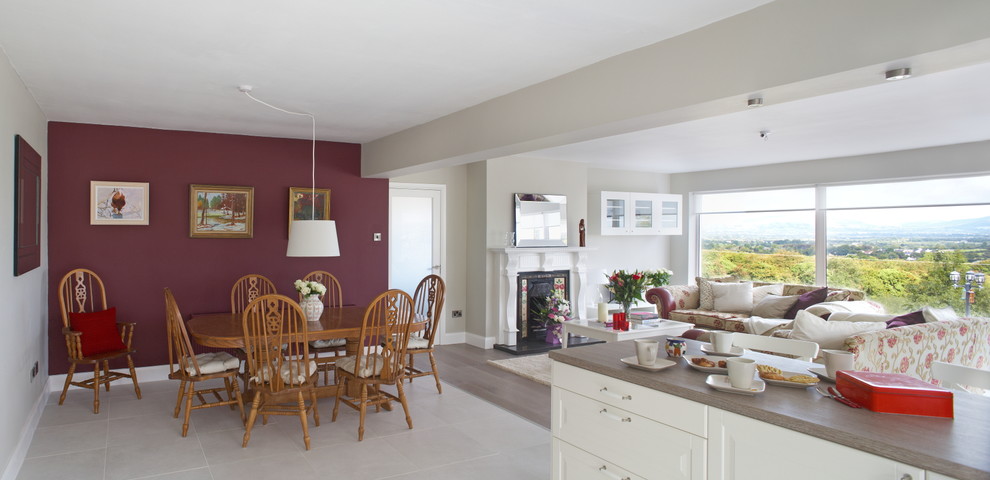 Example of a transitional dining room design in Limerick