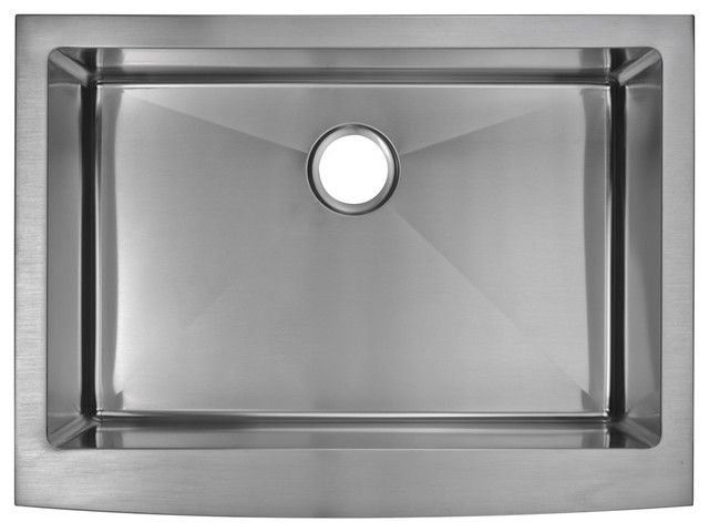Corner Radius Single Bowl Stainless Steel Hand Made Apron Front Kitchen Sink