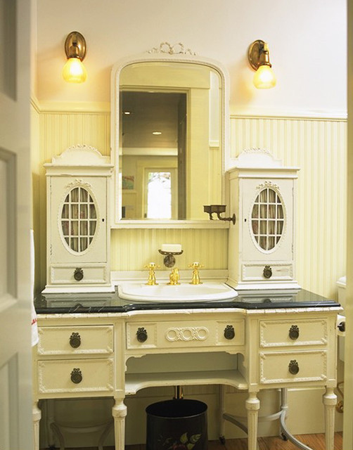 Favorite Piece Of Furniture Into A Vanity, Old Desk Into Bathroom Vanity