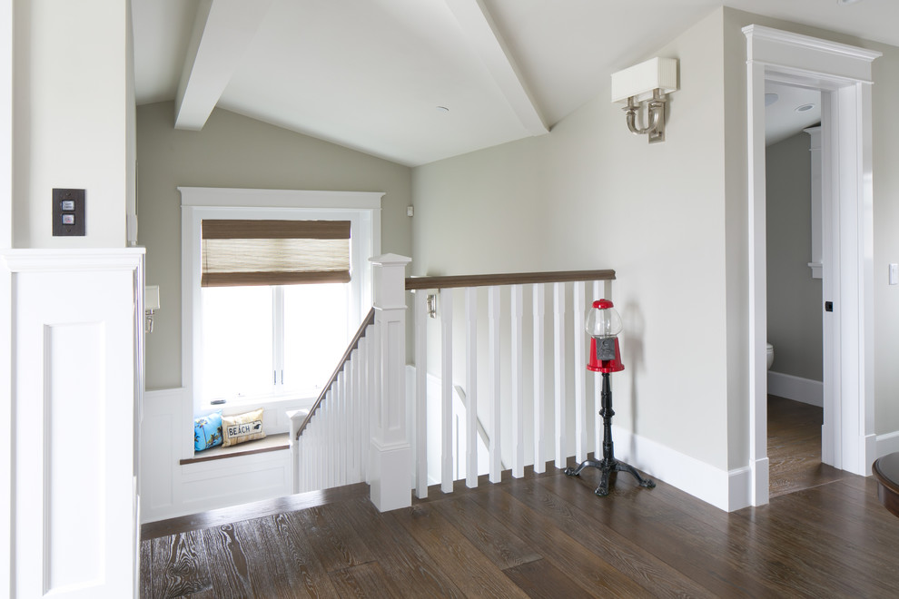Hallway - transitional hallway idea in Orange County