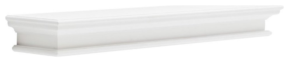 NovaSolo Halifax Extra Long Floating Wall Shelf in Pure White