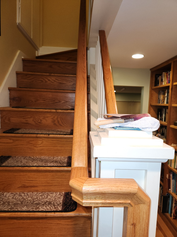 New Handrail added to conform to code requirements,  and so homeowner could have