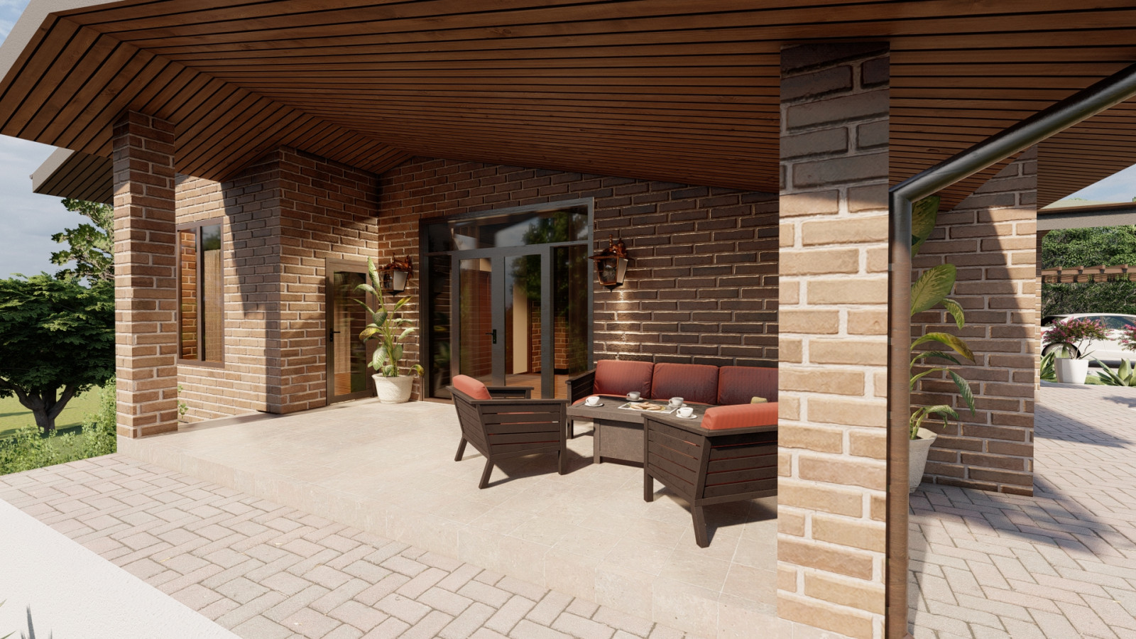 Одноэтажный дом с подвалом