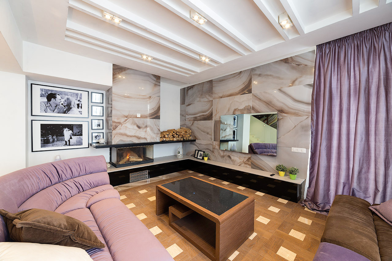 Дизайн гостиной в загородном доме