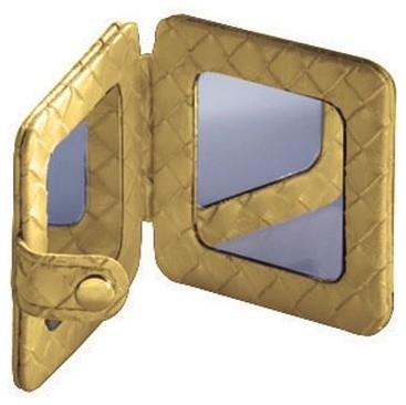 Square Pocket Hand Mirror, Gold