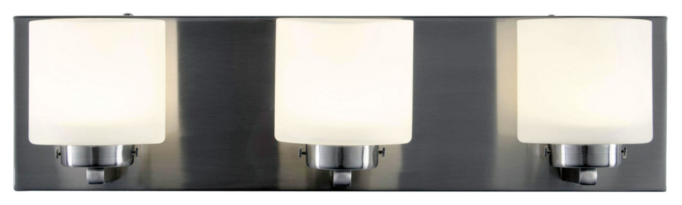 Rogue Decor 611020 Clean 3 Light 17-3/4"W Integrated LED Bathroom - Nickel