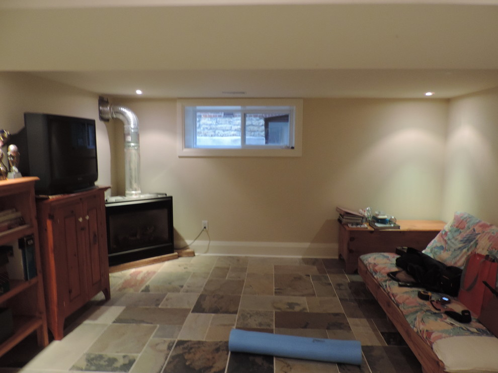 Inspiration for a transitional basement remodel in Toronto