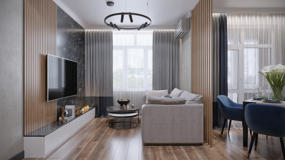 Кухня-гостиная в современном стиле