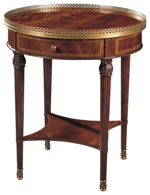 Scarborough House Lamp Table Crotch Mahogany Round Top Banding 