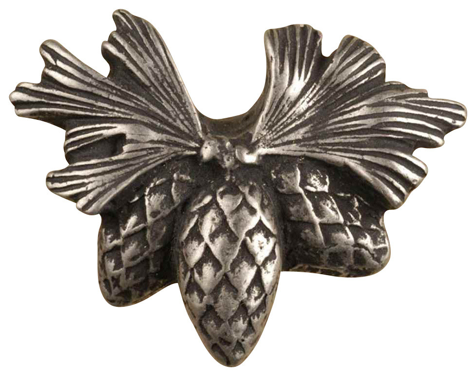 Pine cone cluster knob, Set of 10, Antique Bronze Rustic