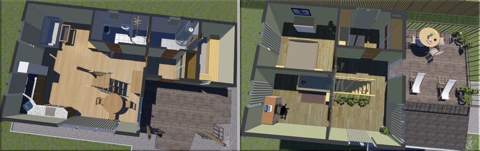 Эскизный проект ультрасовременного дома с плоской крышей в г. Чебоксары