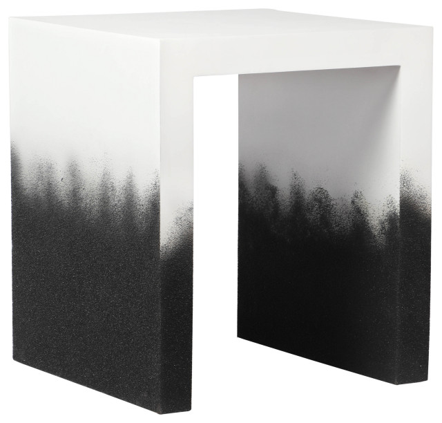 Matra Black and White End Table Contemporary Side Tables And End