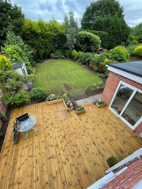 View of extension & decking, outdoor connections
