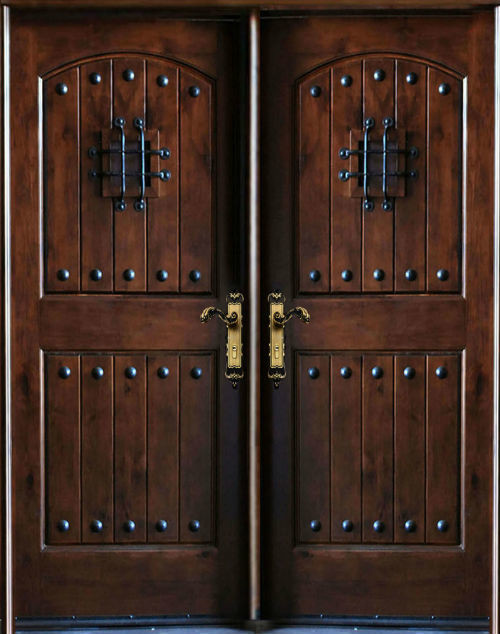 Knotty Alder Exterior Front Entry Double Door 30 X80 X2 Left Hand Knotty Alder Exterior Front Entry Double Door 30 X80 X2 Left Hand Swing