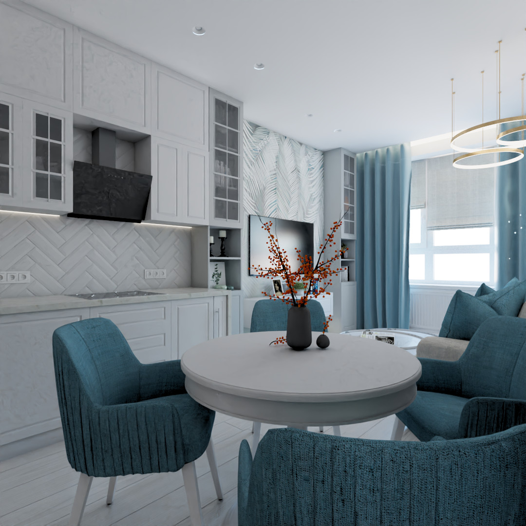 Кухня-гостиная. Москва, 1ый Котляковский переулок