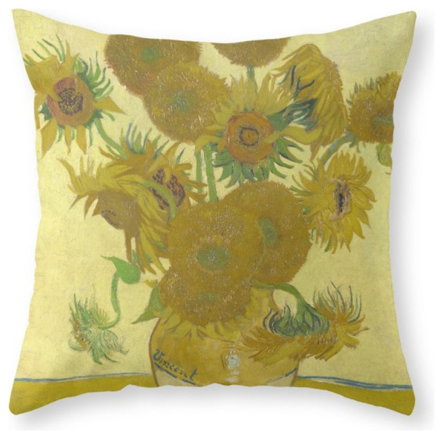 Society6 Van Gogh, Throw Pillow - Contemporary - Decorative Pillows - by Society6