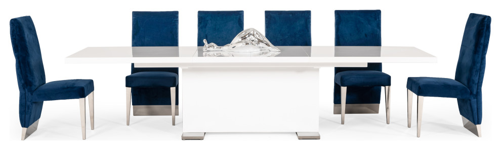 Modrest Modern Dining Table, White